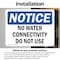 Signmission No Water Connectivity Do Not Use, 5 in W x Rectangle, Vinyl Decal OS-2PACK-NS-D-35-L-15036 - alternate 3
